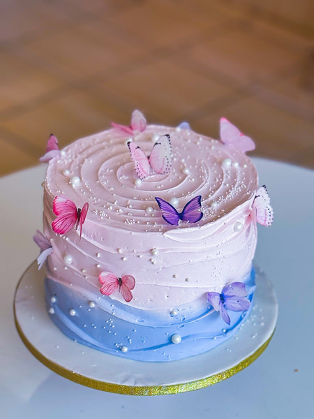 Ombré Butterfly Cake