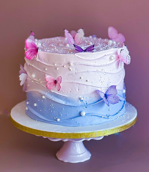 Ombré Butterfly Cake